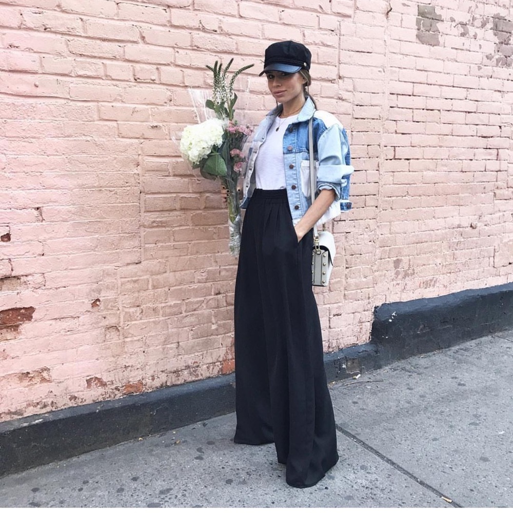 Zara silky wide leg pants